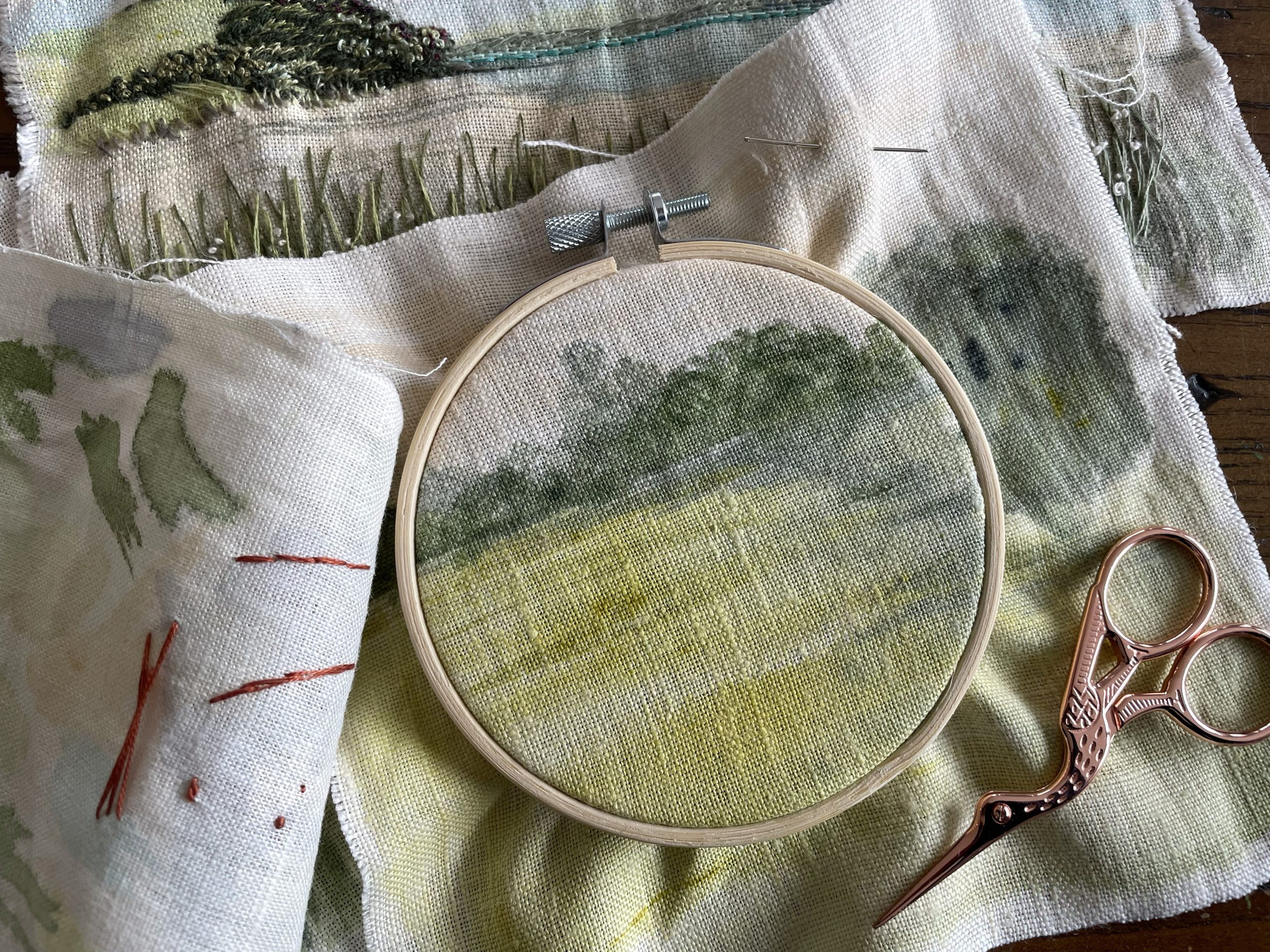 'Green Meadows' Limited Edition of 20 only | Stitched Painting Kit | Series 1 - Image 4