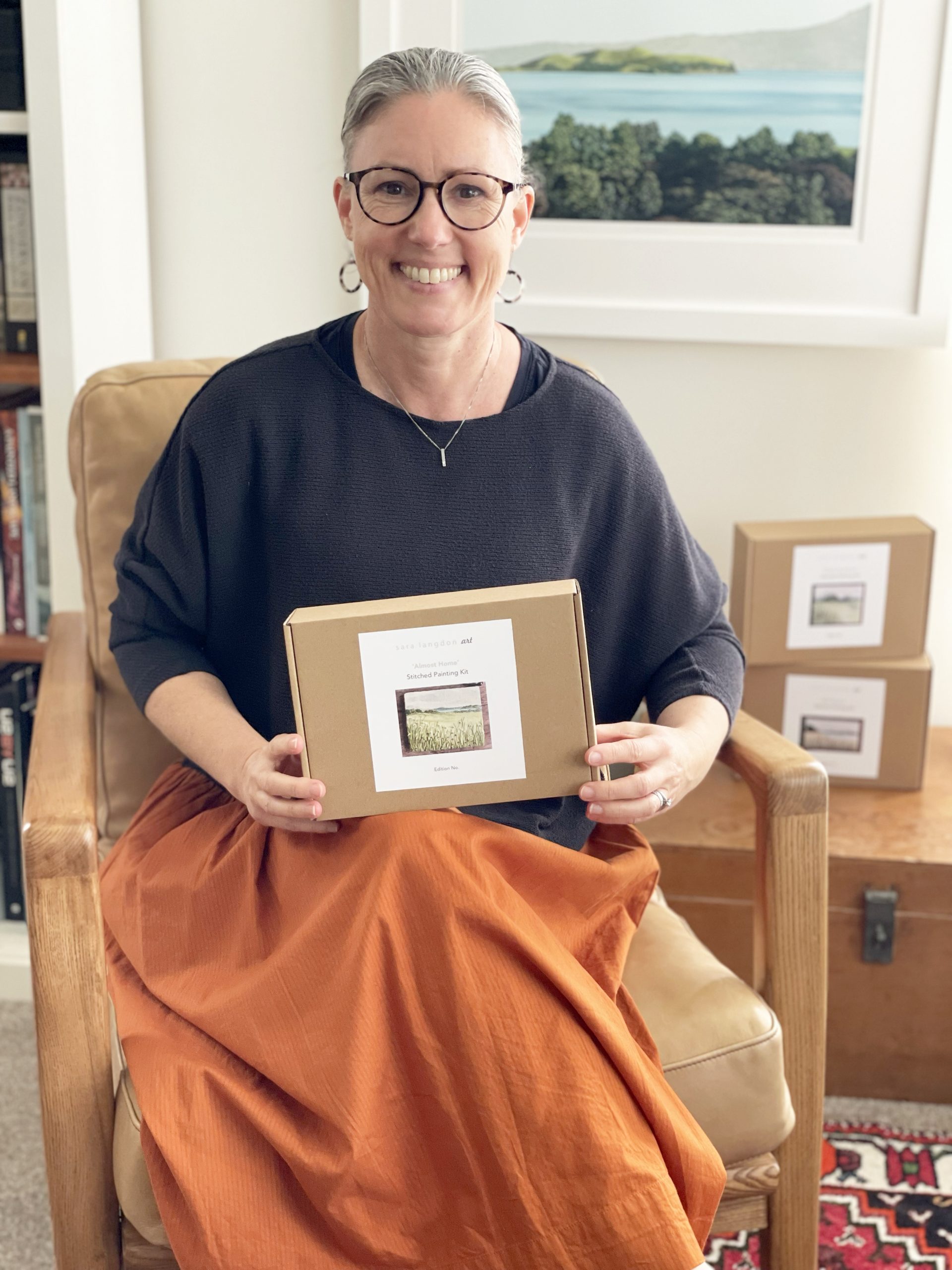 'Green Meadows' Limited Edition of 20 only | Stitched Painting Kit | Series 1 - Image 8